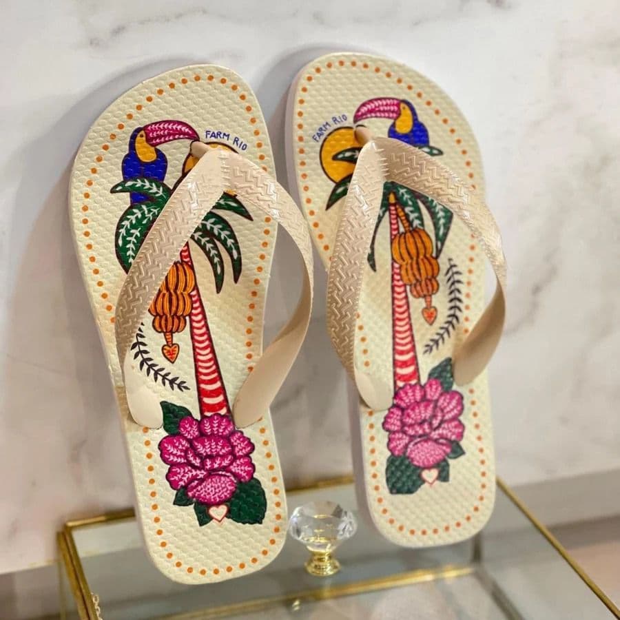 Chinelo Havainas Farm Feminino Confortável moda praia verão sandalia