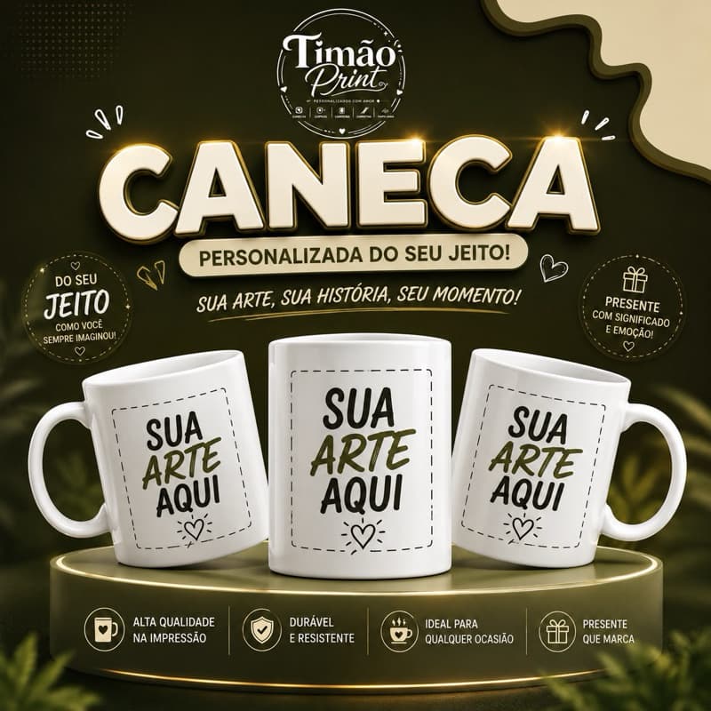 CANECA PERSONALIZADA | SUA ARTE AQUI