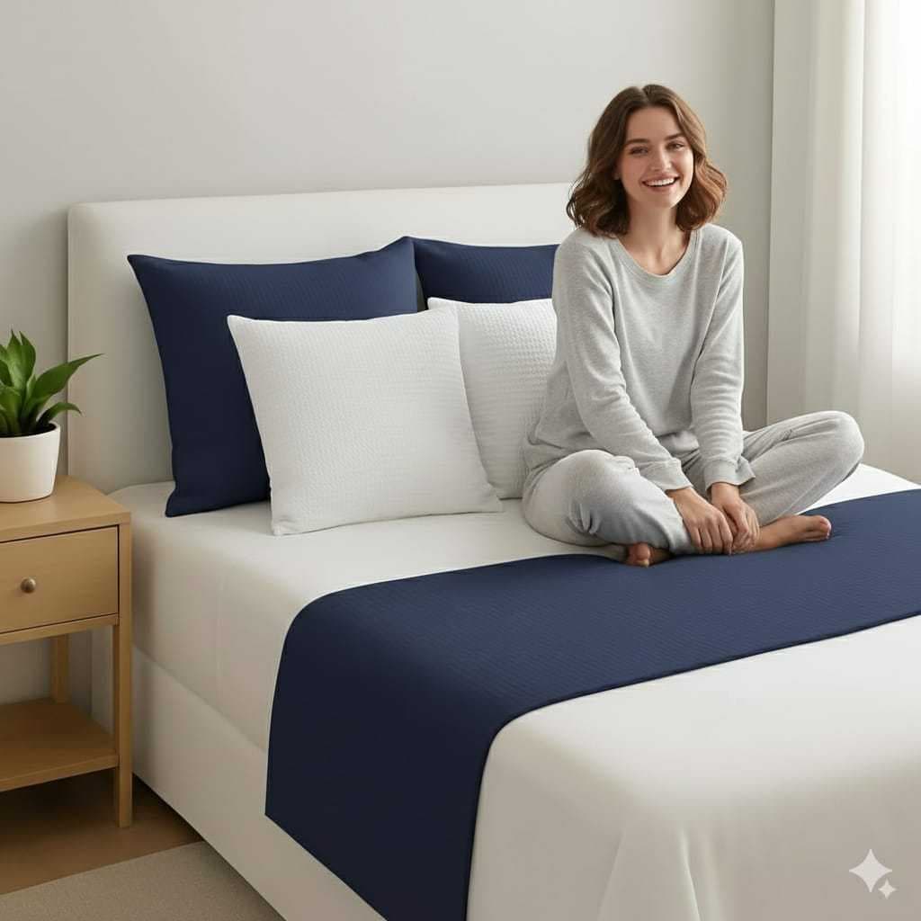 Kit Peseira King com Capas de Almofadas Piquet Favinho - Luxo e Conforto para sua Cama King