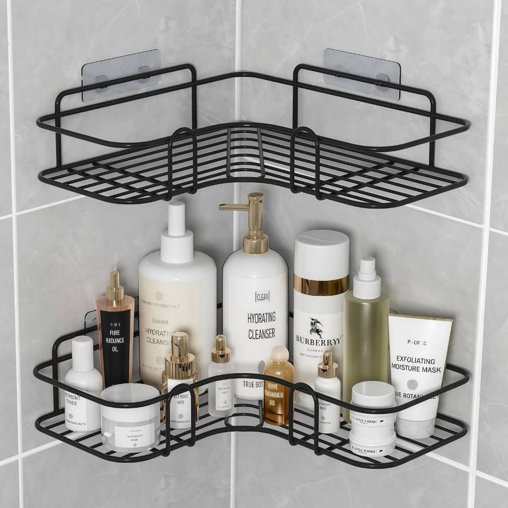 Suportes Organizadores De Metal Para Banheiro E Cozinha Rack De Parede Prateleira Porta Shampoo