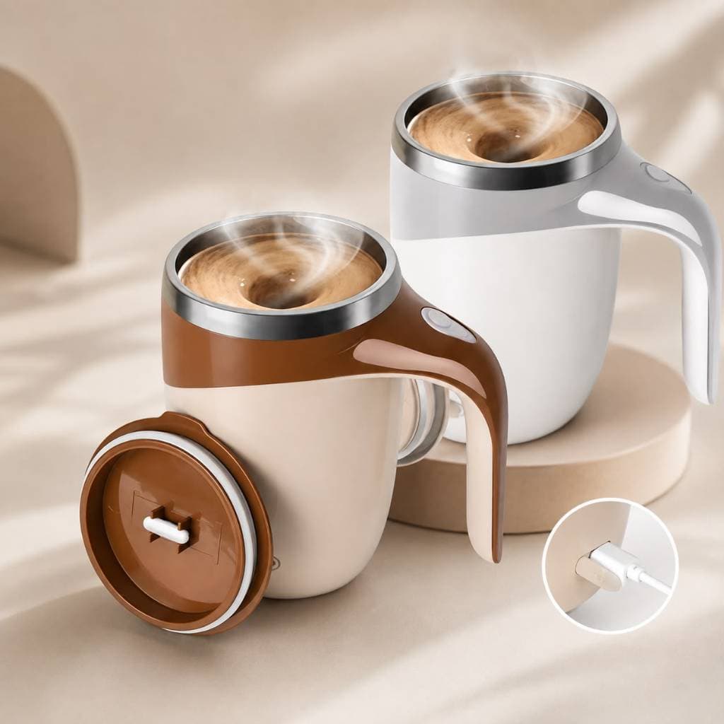 Caneca Misturadora Copo USB Automatica Bateria Recarregavel 380ml