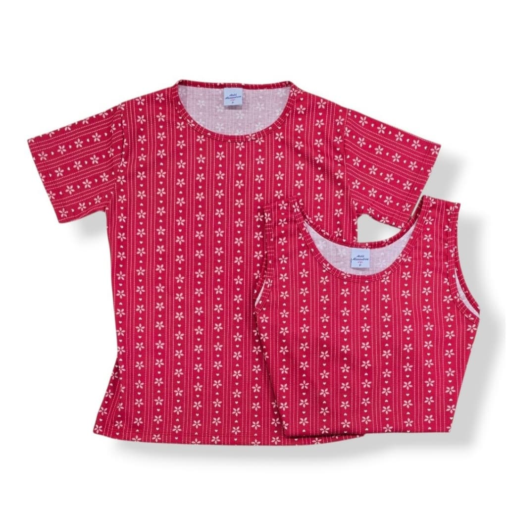 Kit 2 Blusas - Camiseta e Regata Malha Básica Estampada Moda Feminina