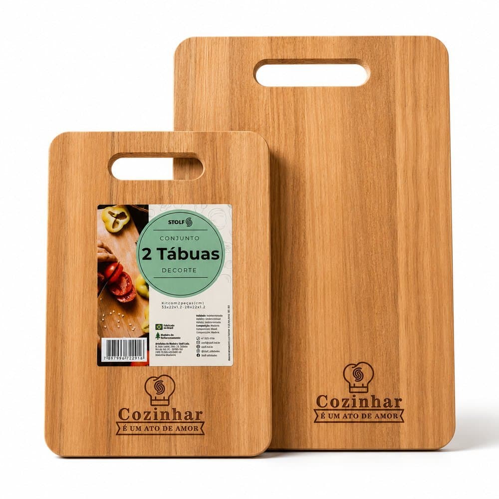 Conjunto de Tábuas de Corte Stolf 2 Peças churrasco petisco