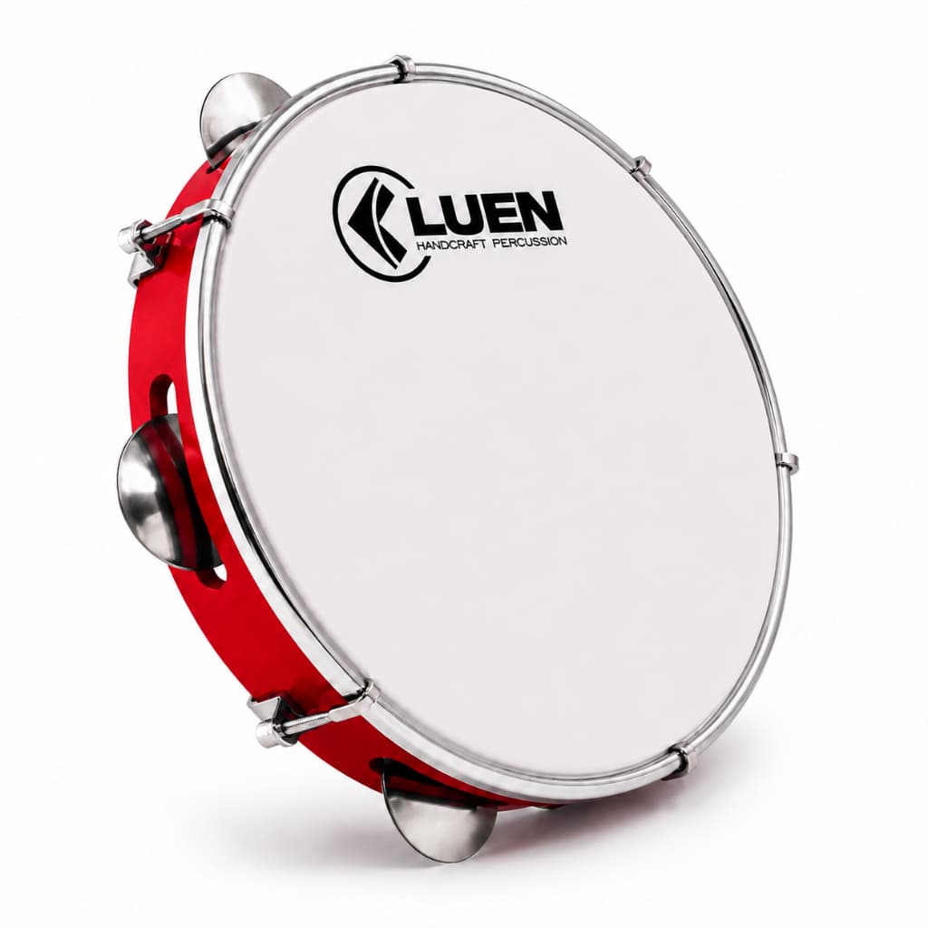 Pandeiro Luen 12 Abs Vermelho 7 Afin Plat E Aro Inox 40062VM