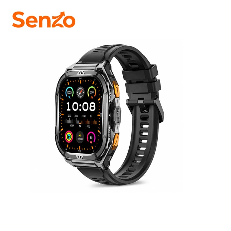 Smartwatch Masculino GPS Dupla Frequência Tela AMOLED 1,96'' 5ATM Chamada Bluetooth 530mAh 100+ Modos Esportivos