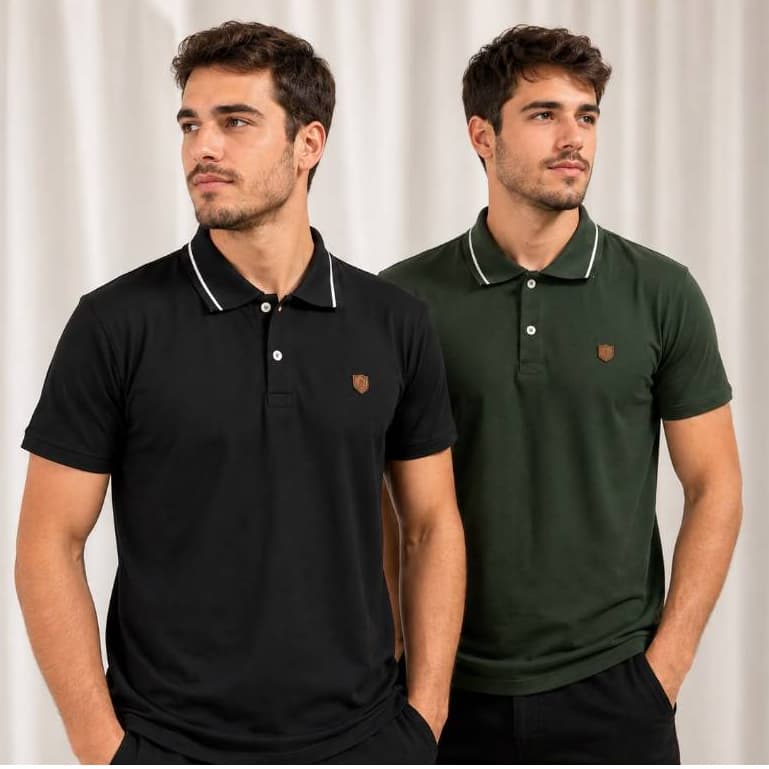 Camisa Gola Polo Masculina Camisa 100% Algodão Camisa masculina