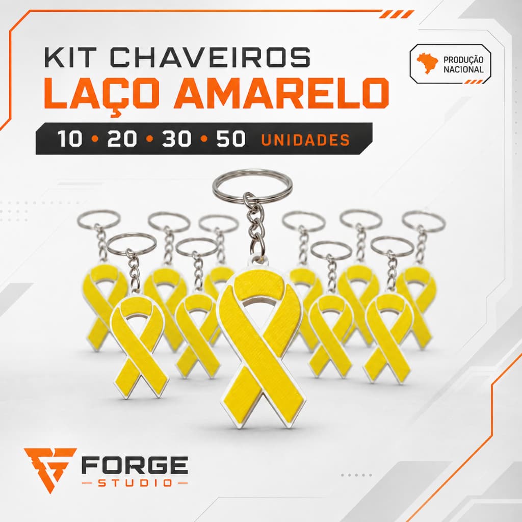 Kit Chaveiros Setembro Amarelo – Lembrancinhas de Conscientização