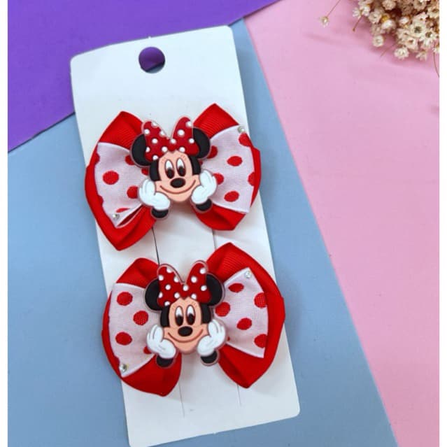 Parzinho de Laços Minnie Infantil | Bico de Pato | Laço de Cabelo Menina