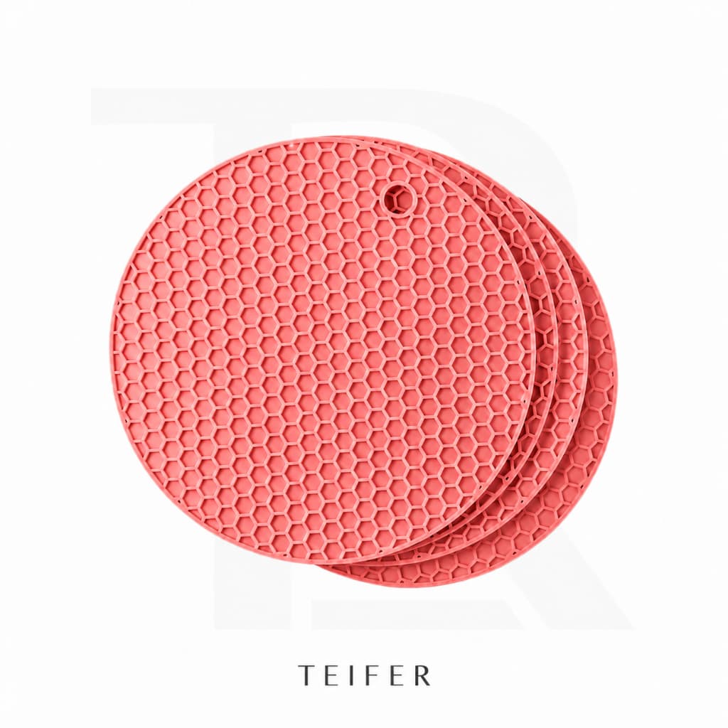 Kit 4 Descanso de Panela em Silicone Antiderrapante Resistente ao Calor Protetor de Mesa