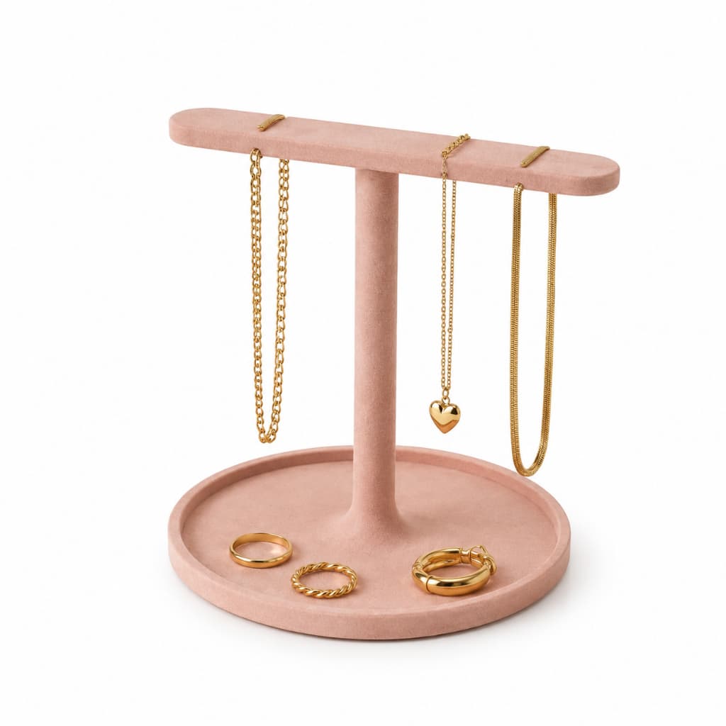 Organizador de Jóias Em Formato "T" Moderno Elegante e Feminino - Porta Jóias Minimalista e Delicado