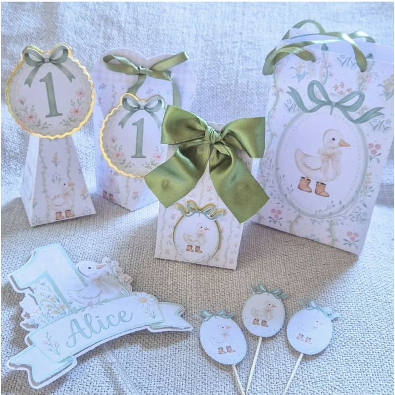 kit personalizados patinha vintage - 46 itens