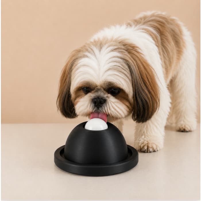 Lambedor Canino Comedouro de Lamber Iogurte Brinquedo Interativo Alimentador Lento Pet Bola Giratória Anti Ansiedade
