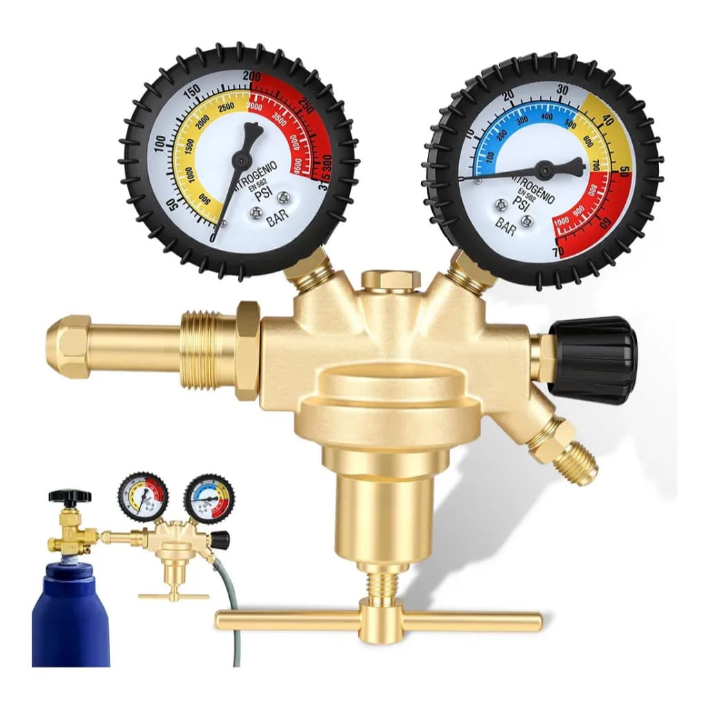 Regulador De Alta Pressão Para Cilindro Nitrogênio 1000 Psi