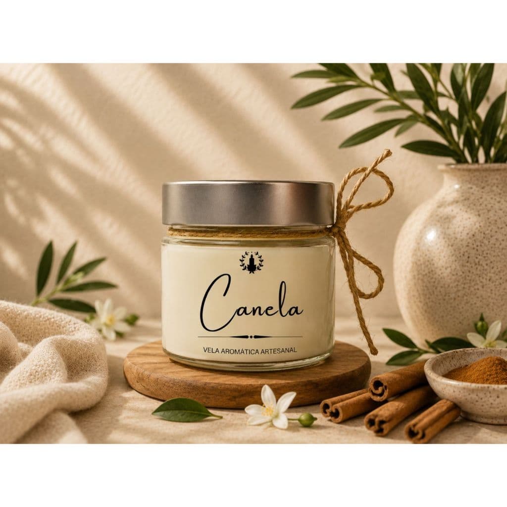 Vela Aromática Canela | Classic | Perfumada | Pavio de Algodão | 160 gramas | Cera de Coco | Vegetal
