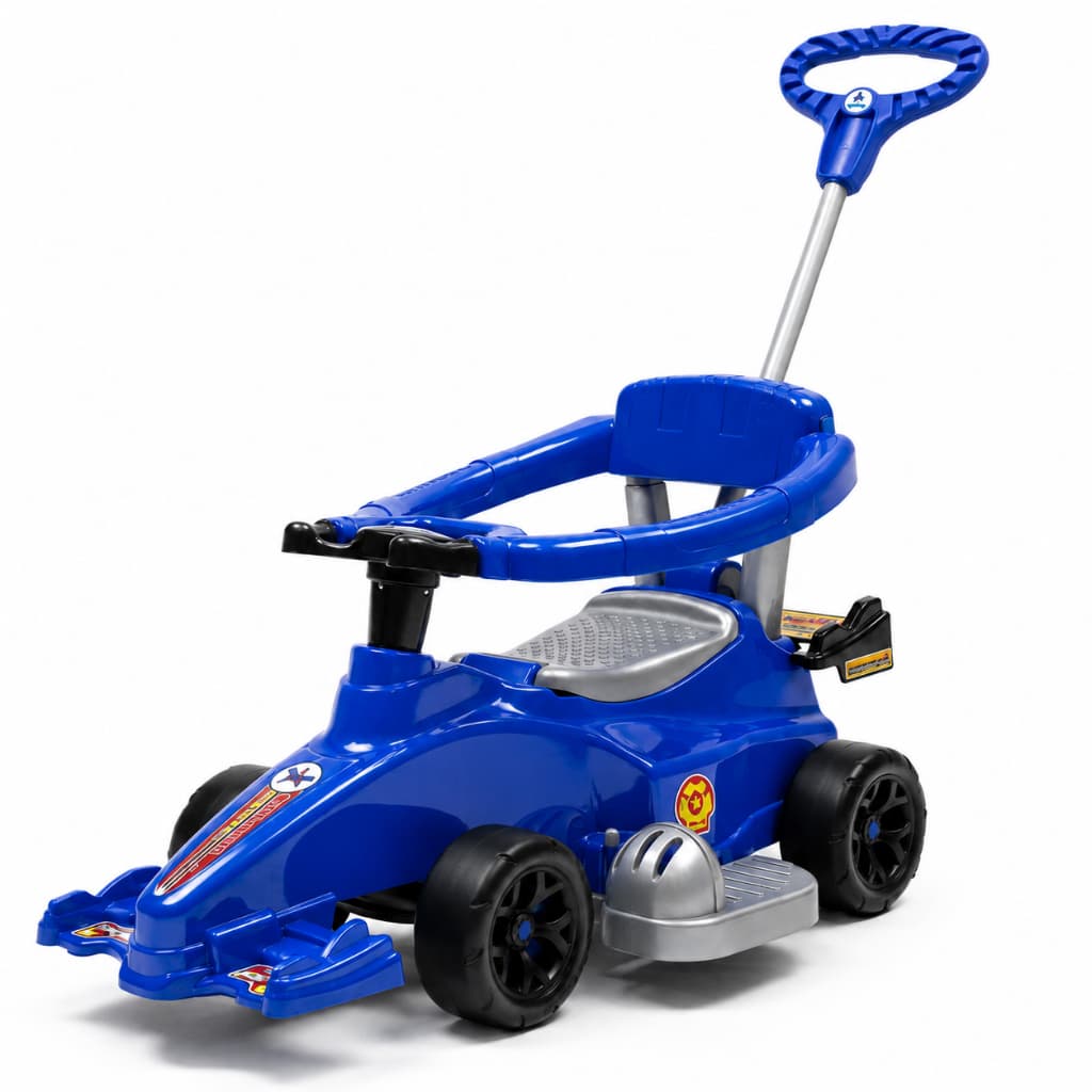 Carrinho de Passeio Infantil Quadriciclo Esportivo Speed Flash com Haste e Música Motoquinha
