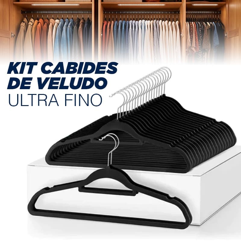 Kit 12/24/36 Cabide de Veludo Adulto Slim Ultra Fino Antideslizante Giratório 360° Lanmax