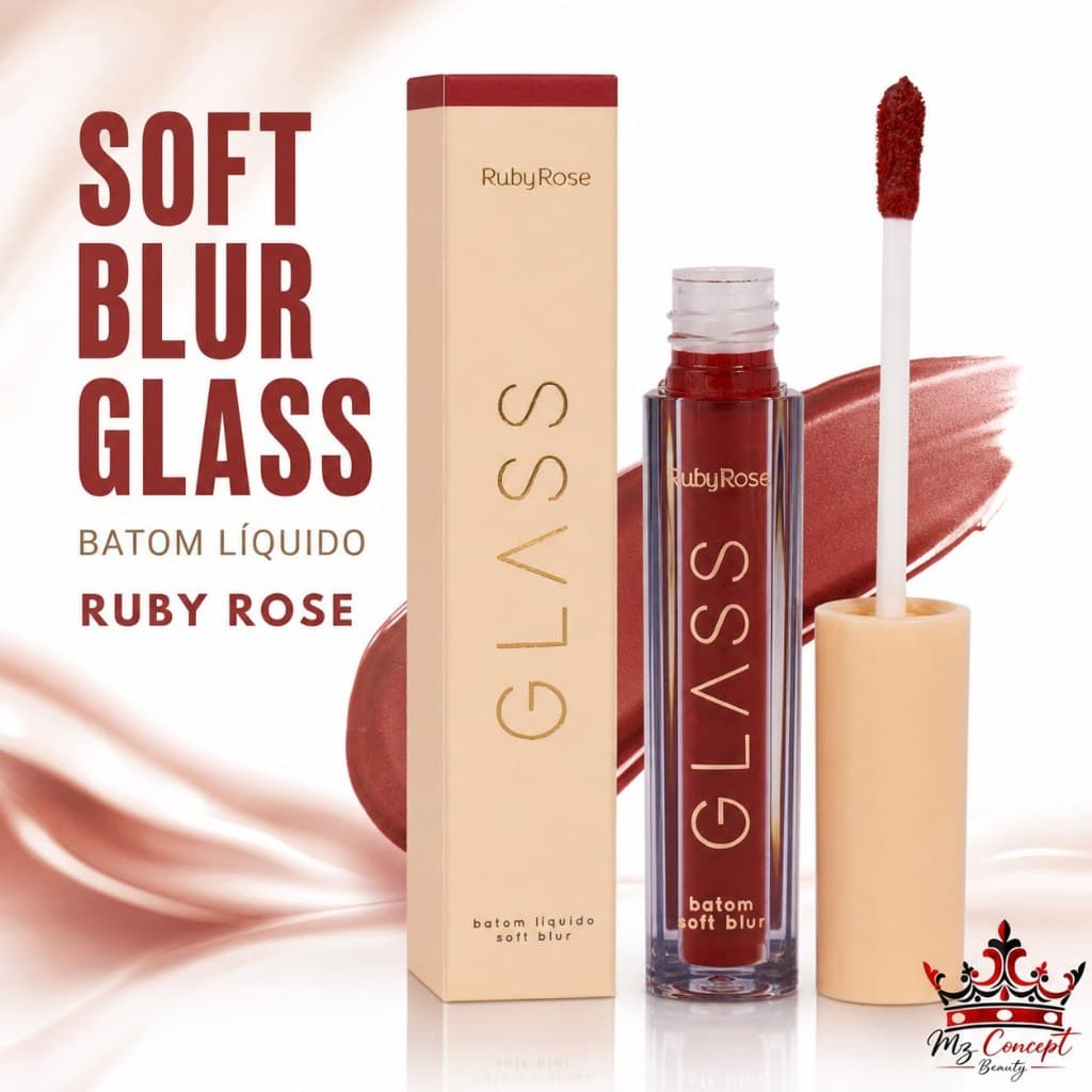 Batom Liquido Soft Blur Glass Ruby Rose HB579 Aveludado Matte Longa Duracao 33ml Original Make