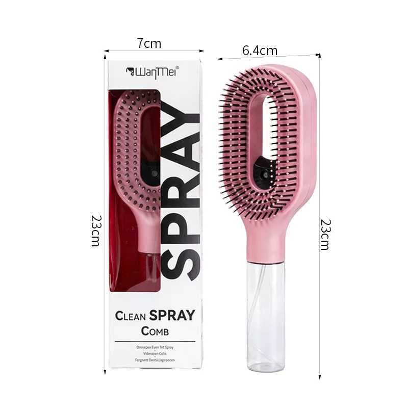 Conjunto De Pente De Spray 2 Em 1 Com Design Oco Respirável Para Secagem Rápida E Cuidados Os Cabelos Anti-Emaranhado