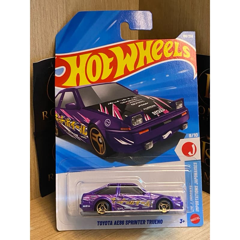Miniatura Hot Wheels Toyota AE86 Sprinter Trueno Roxo #198 Drift JDM (Lacrado)