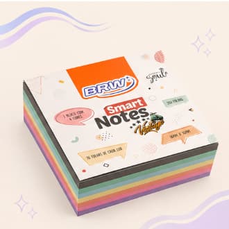 Bloco Adesivo BRW Smart Notes Vintage 200 folhas Post It Alta Gramatura
