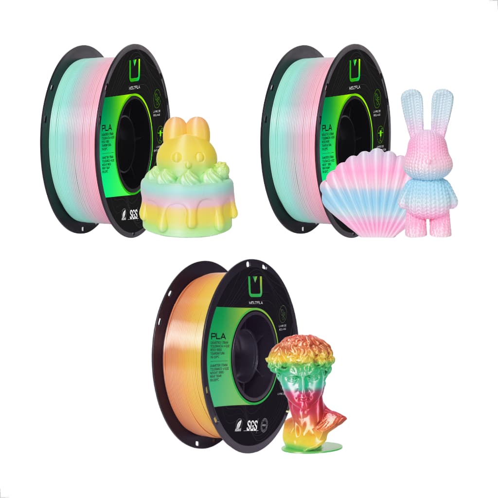 Filamento Multfila PLA SILK Rainbow 1.75mm 1kg – Impressões Multicolor Premium