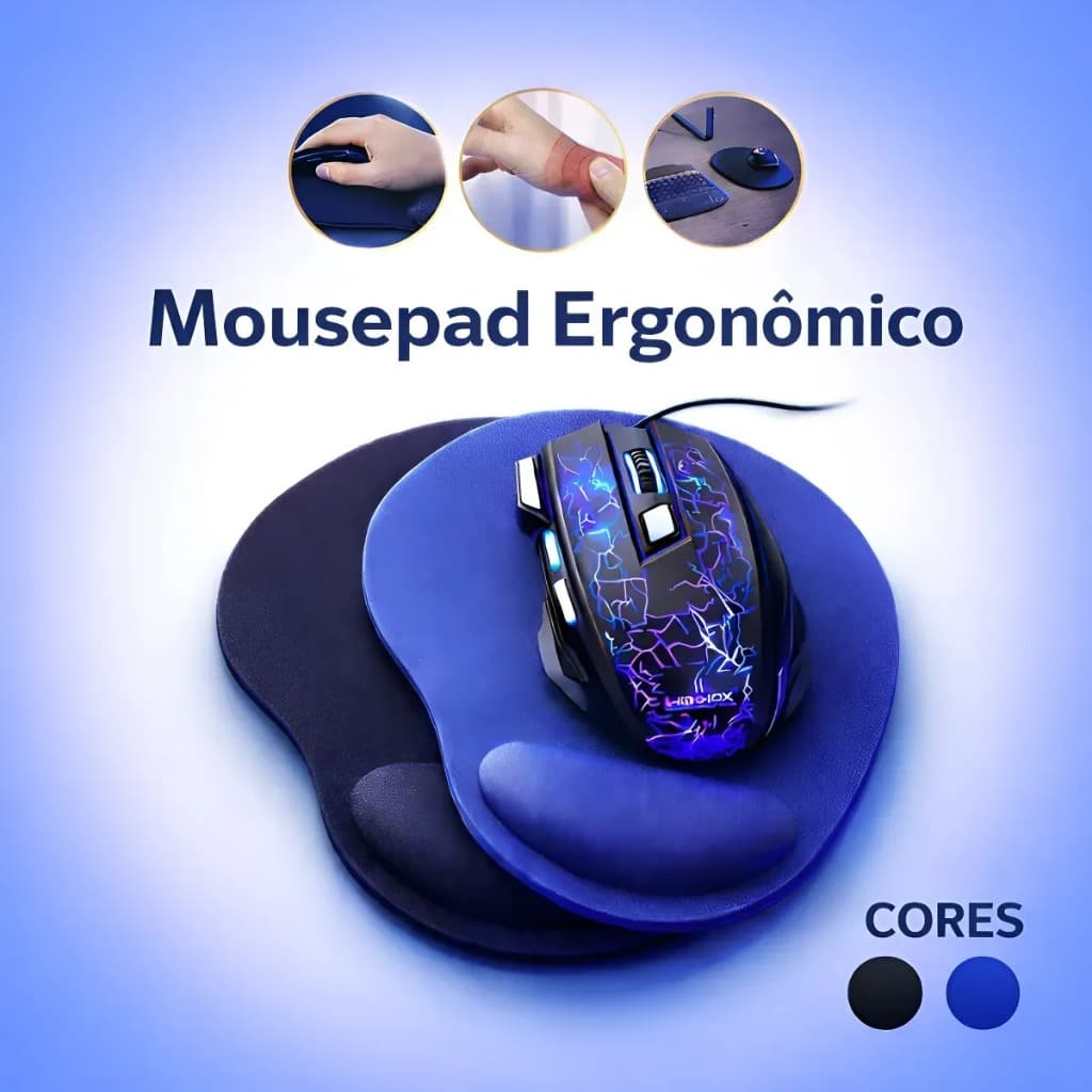 Mouse Pad Ergonômico Com Apoio De Punho Ergonômico Confortável lifetime