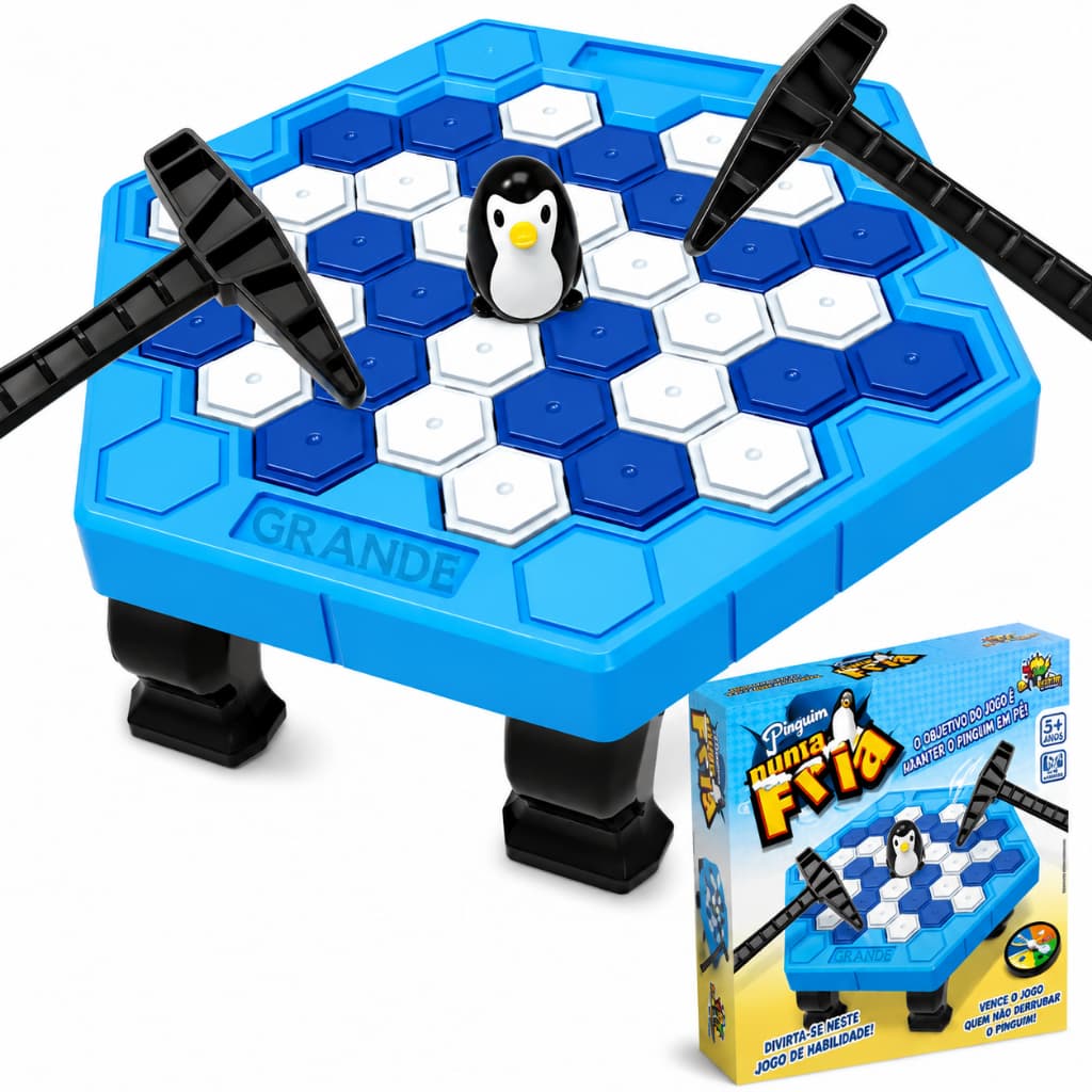 Jogo Pinguim Quebra Gelo Numa Fria Tamanho Grande Jogos De Mesa Brinquedo Infantil
