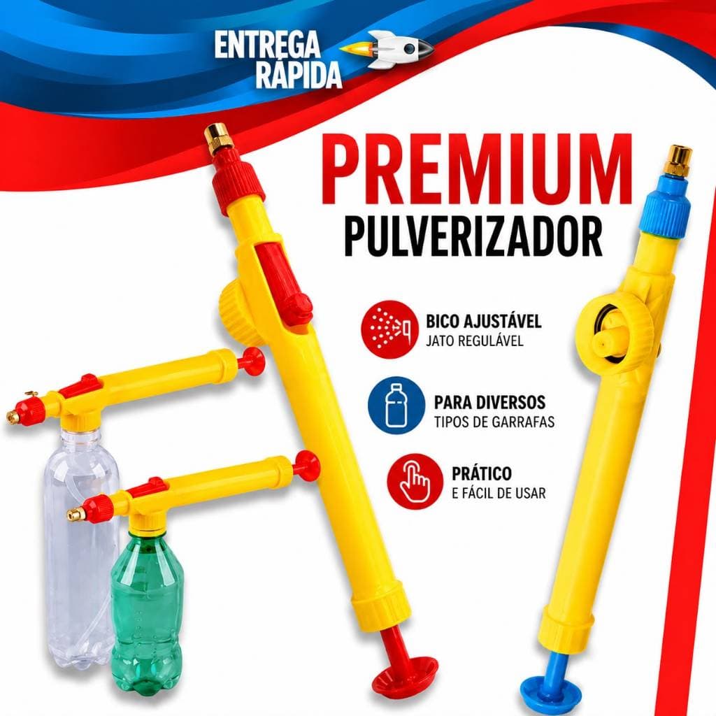 Pulverizador Para Garrafa Pet Manual Plantas Borrifador Bico Regulável Jardim Irrigação Multiuso.