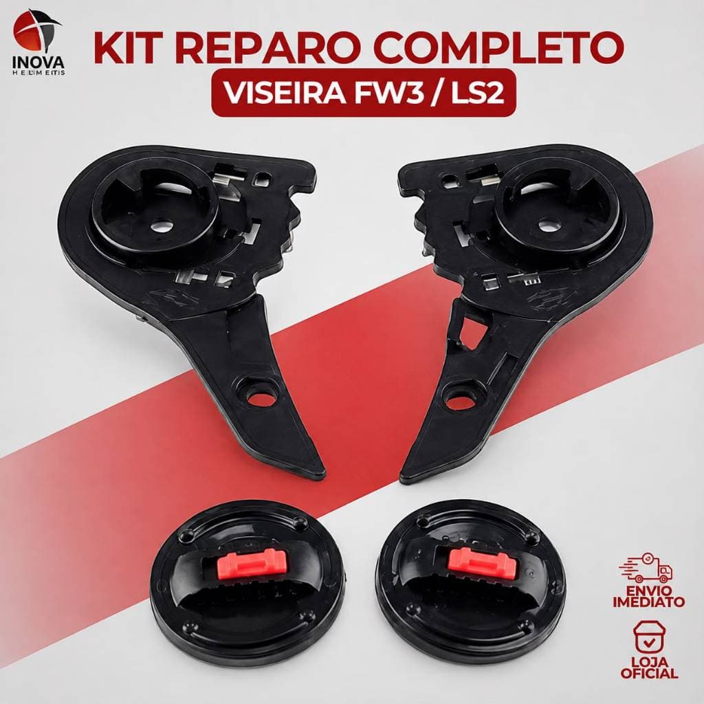 Kit Reparo Viseira Capacete Completo Moto LS2 FF358 FW3 GT Helt Axxis Gtn Ff396 Strada