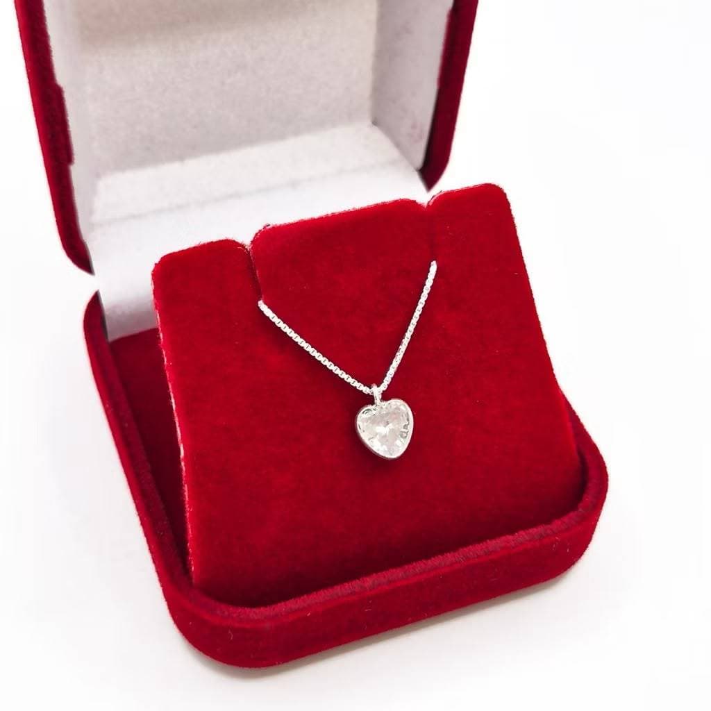 Colar Feminino de Prata 925 Ponto de Luz Cora\u00e7\u00e3o 45cm