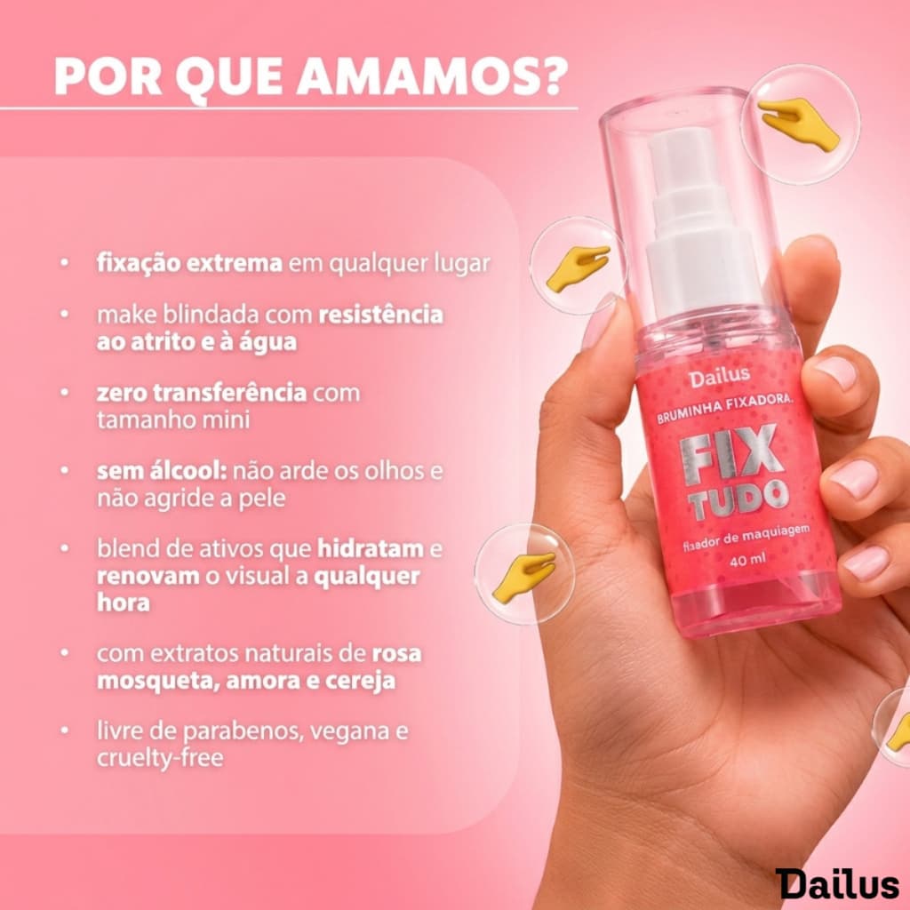 Dailus Bruminha Fixadora Maquiagem 40ml - Lançamento