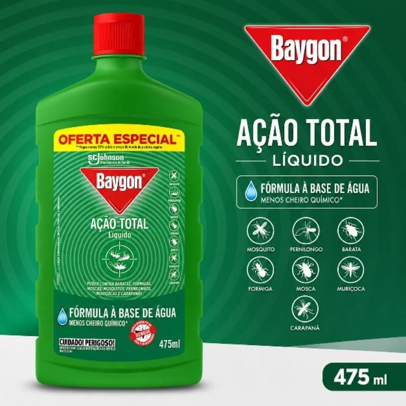 Baygon Ação Total – Proteção Completa Contra Insetos em Casa e Comércio 475ml