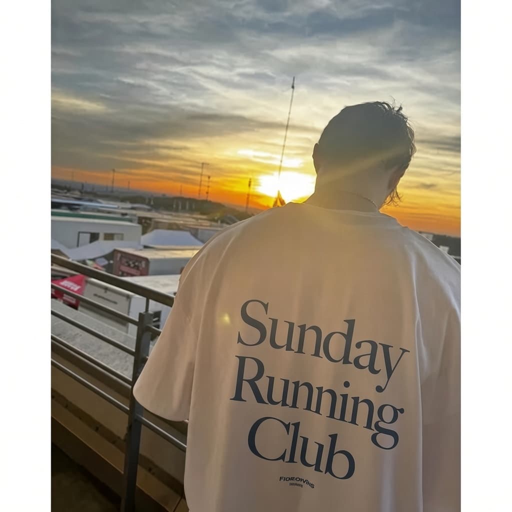 Camiseta Oversized Corrida Esporte Sunday Running Club Streetwear Unissex 100% Algodão