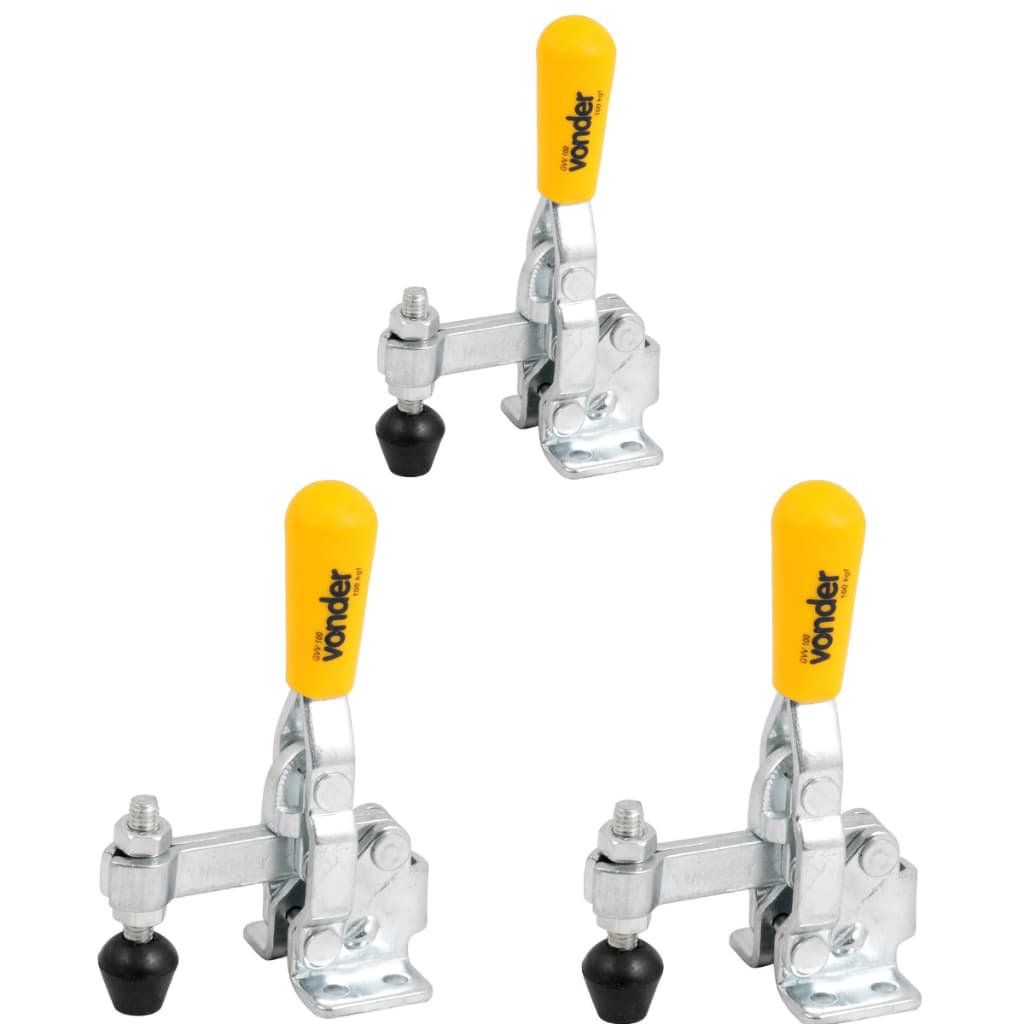 Kit 3 Grampos Aperto Rápido Vertical Gvv100 - Vonder