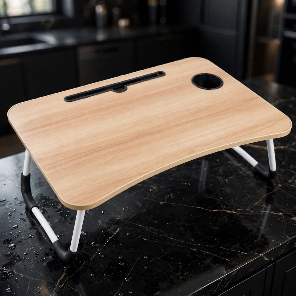 Mesa Multiuso Notebook Conforto Estilo Praticidade Acabamento Marfim Moderno Compacta