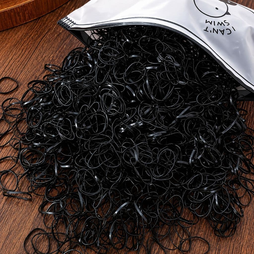 3000/2000/1000 Liguinhas De Cabelo Grosso Resistente Acessórios Infantil Bolsa Elástico De Cabelo
