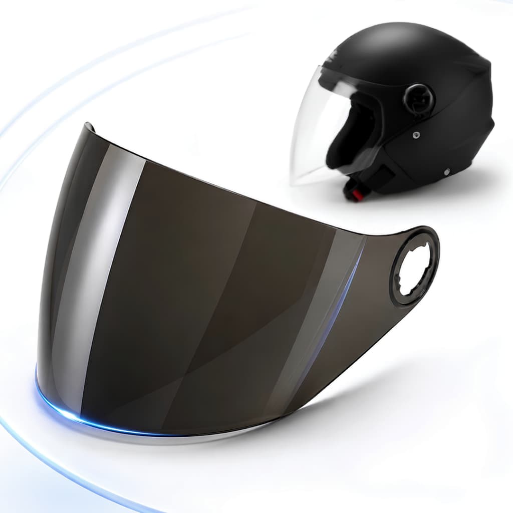 Viseira Visor Para Capacete New Liberty 3 Spark Jet Atômic Mixs Way Na Cor Escura Fumê