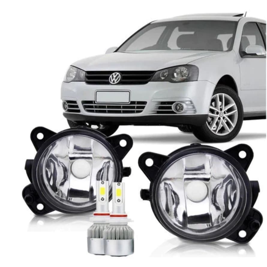 Kit Farol Milha Neblina Farolete Auxiliar + 2 Super Led Golf Sportline Gti 2008 A 2014