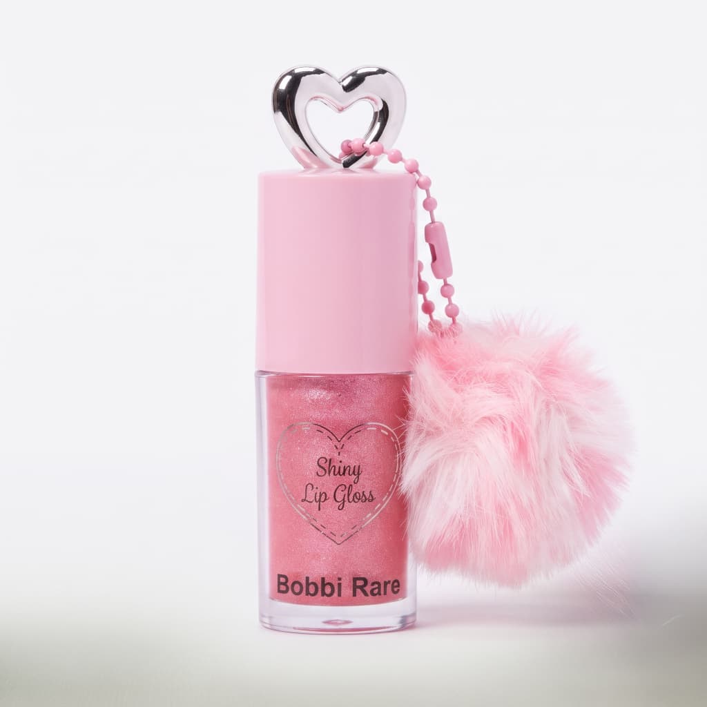 Gloss Labial Hidratante Pompom Coração Fofo Shiny Lip Gloss Make Fofa Aesthetic Brilho Labial Tendência TikTok