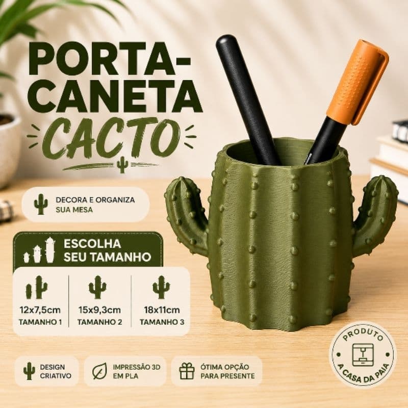 3 tamanhos Porta Caneta pincéis Cacto Decorativo Organizador de Mesa Escritório Escolar Lápis Canetas porta treco quarto
