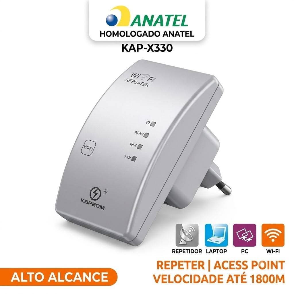 Repetidor De Sinal Wifi Extensor Kapbom KAP-X330 Branco