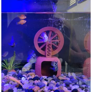 Roda d’Água para Aquário com Esconderijo Para Peixes
