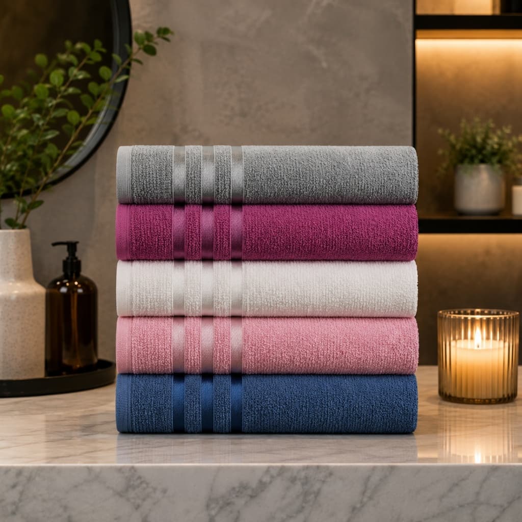 Kit 4 Toalhas de Banho 70x125cm Bela 100% Algodão Super Absorventes Macias Custo Benefício 220g/m²