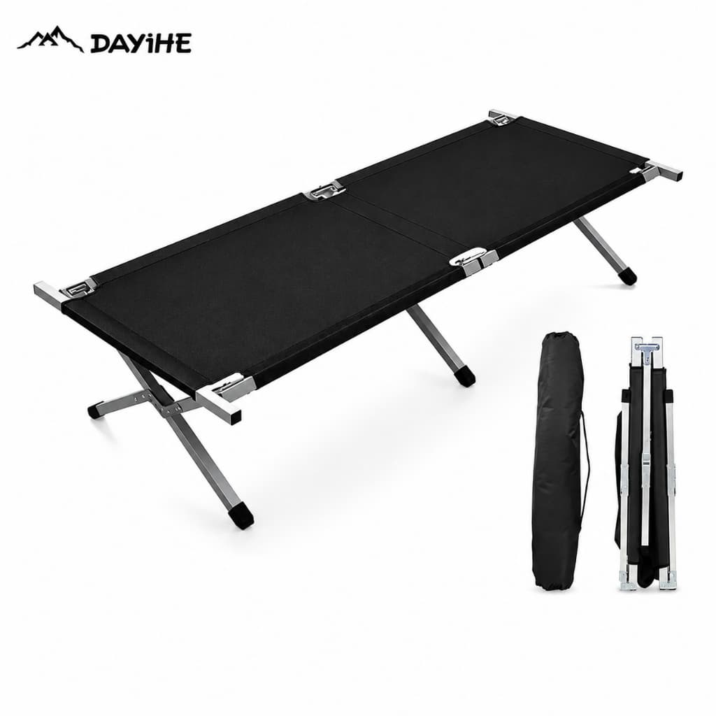 Cama Dobrável Portátil de Camping | Cadeira Reclinável com Colchão Removível Suporta 200kg para Camping, Praia e Escritó