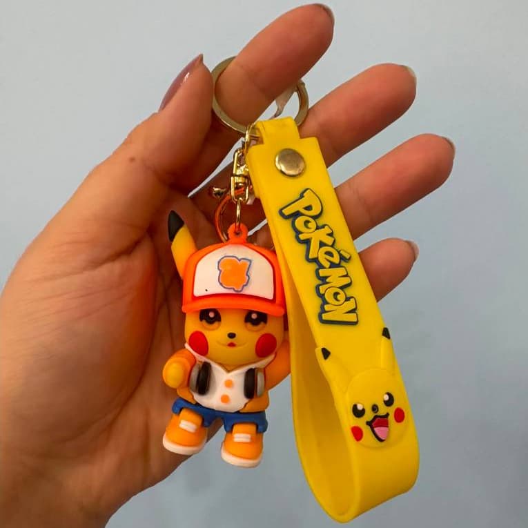 Chaveiro Pokemon Personagens Emborrachado 3D - Turma