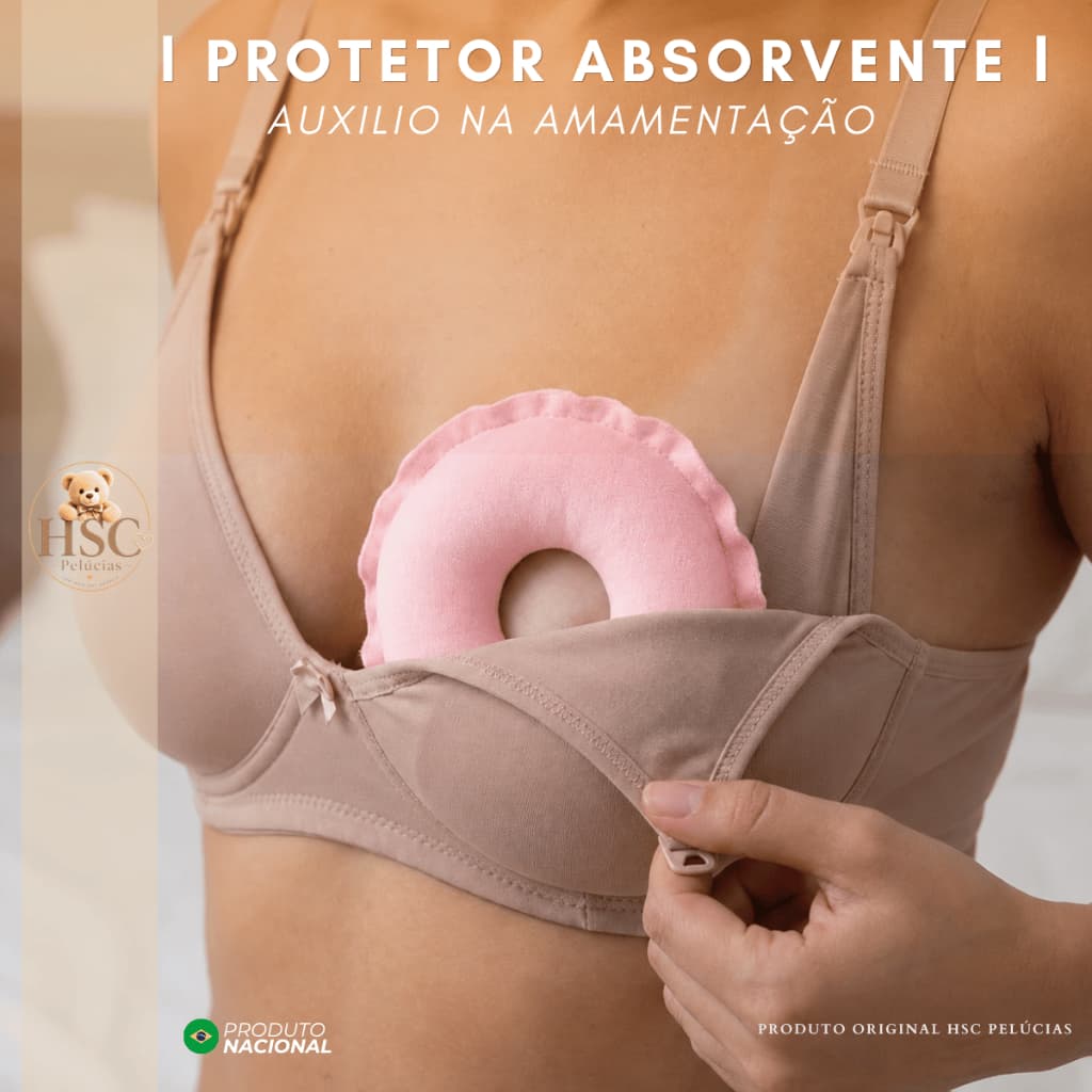 Rosquinha de Amamentação – Protetor de Seio Absorvente | Kit Lavável e Reutilizável Pós-Parto