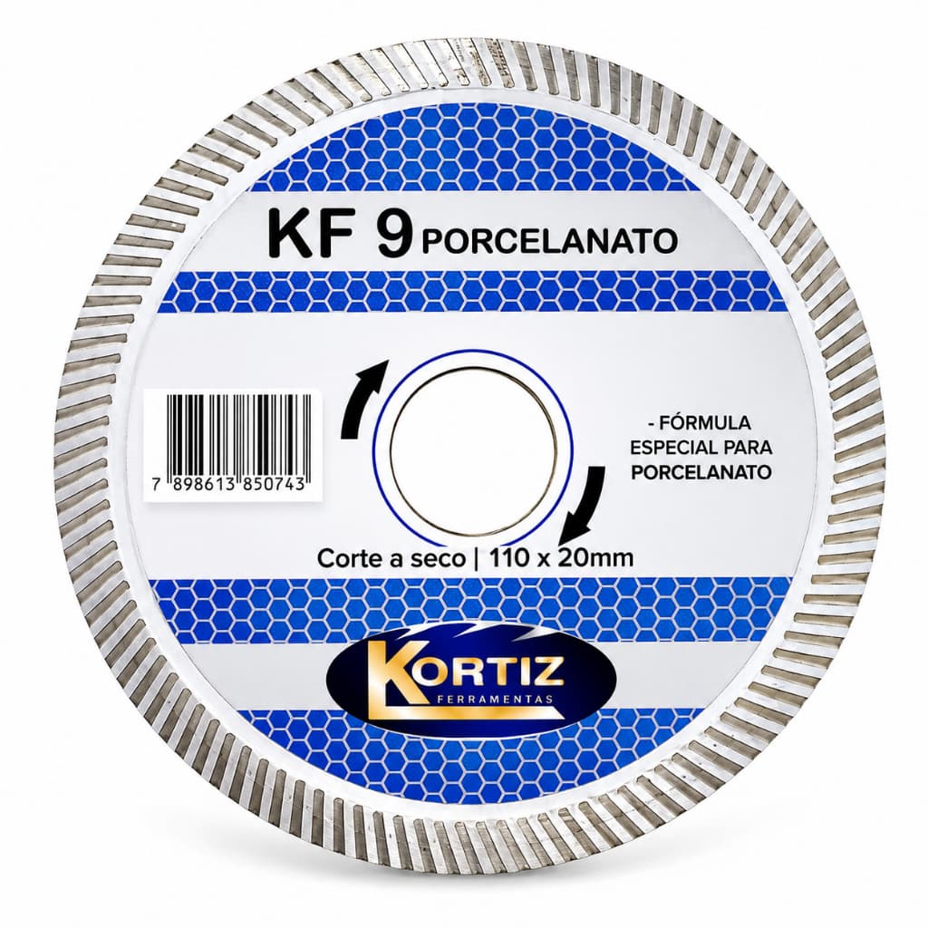 DISCO DE CORTE DIAMANTADO PORCELANATO 110mm X 20mm 4.3/8 EXTRA FINO