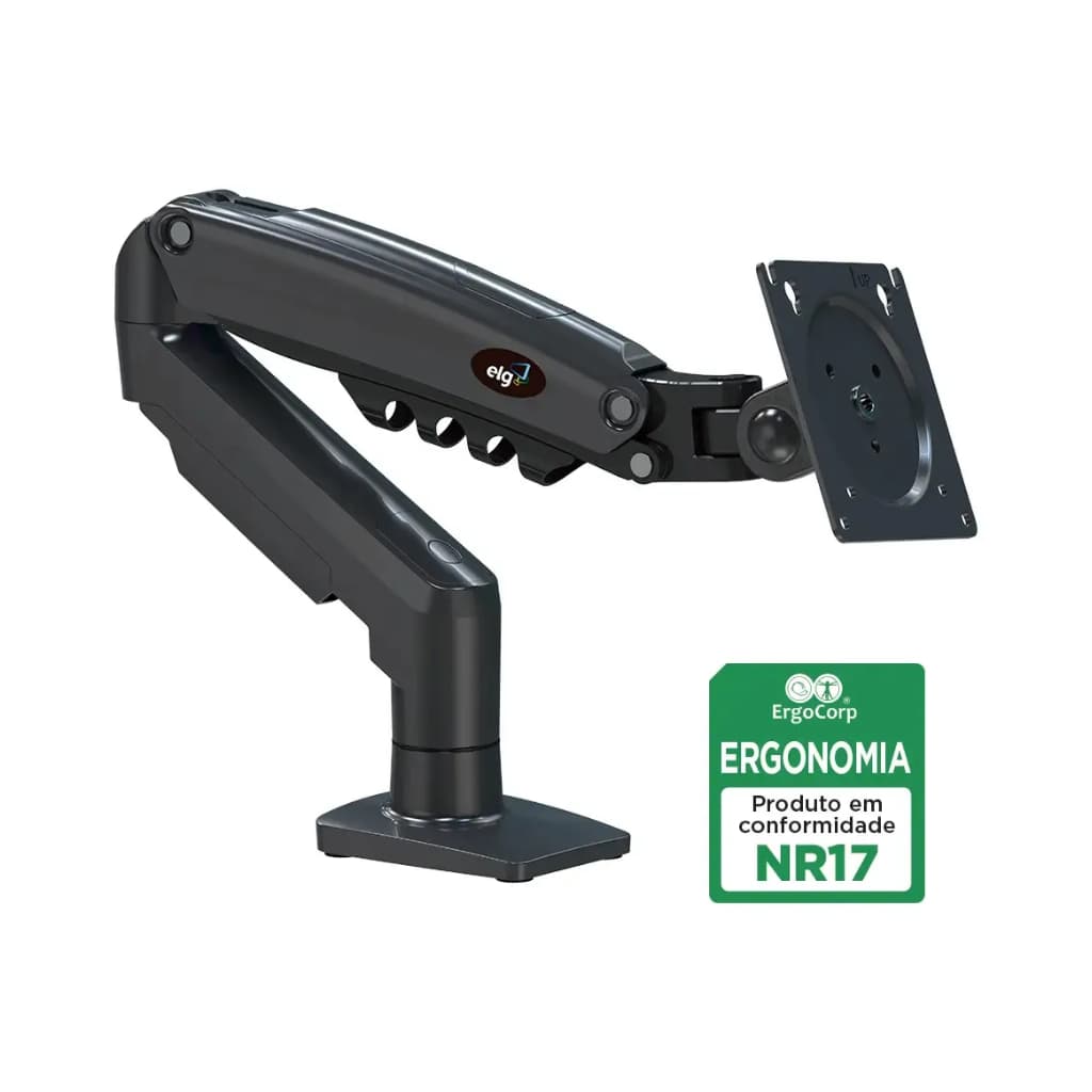 Suporte Articulado de Mesa F80N com Pistão a Gás para Monitor 17" a 35