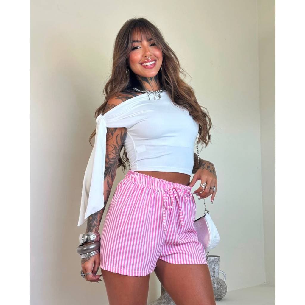 Cropped suplex feminino Cropped com amarração Cropped com amarração no braço Cropped com tiras Cropped