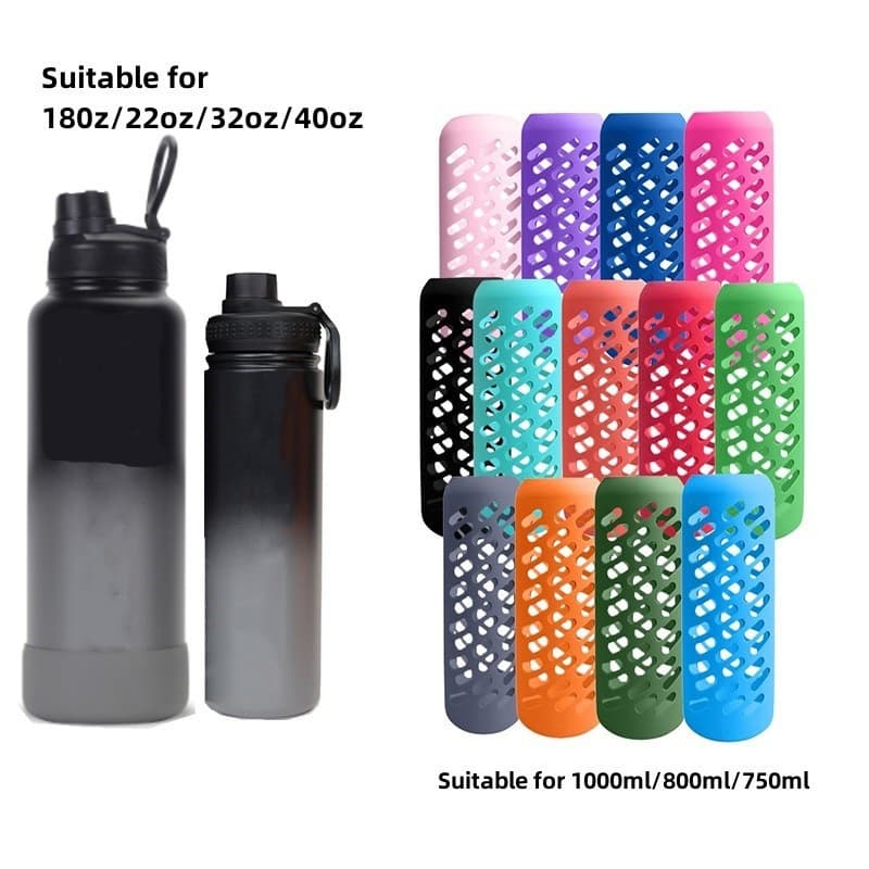 Capinhas de Silicone para Garrafas de Água de 800ml, 1000ml, 22oz, 32oz e 40oz Antiderrapante, Anticongelante
